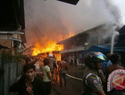 Pasar Belakang Limbur Raya Kotabaru Dilalap Api Hebat Tengah Malam