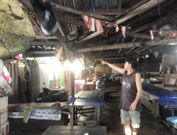 Kondisi Pasar Kemakmuran Kotabaru Memprihatinkan, Tiang Keropos dan Rawan Ambruk