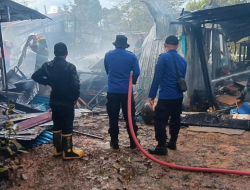 Kios Air Minum Isi Ulang di Landasan Ulin Hangus Terbakar, Sang Pemilik Terpukul