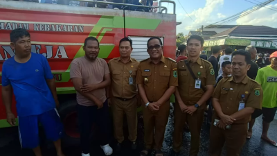 Bupati dan Wabup HSU Tinjau Lokasi Kebakaran Simpang Lima Antasari